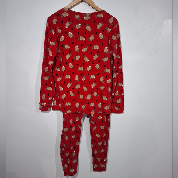 Duluth Trading Co Red Pajama Set with Floral Print - Picture 5 of 16